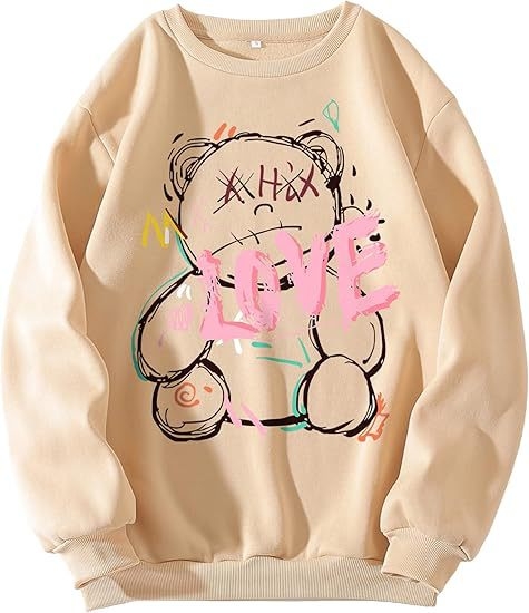 Női mintás hosszú ujjú pulóver