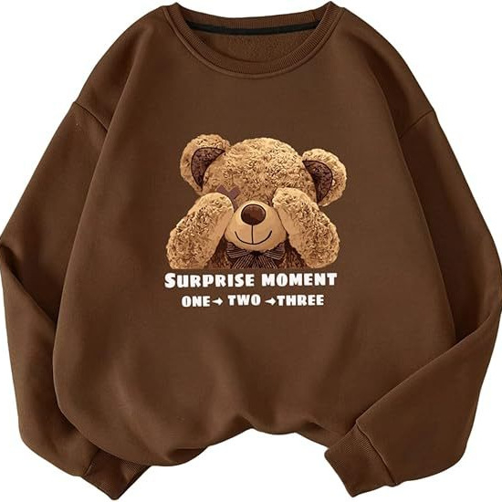 Női mintás hosszú ujjú pulóver