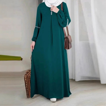 Közel-keleti sutter arab divat hosszú ujjú abaya ruha alkalmi flitteres napruha ruházat