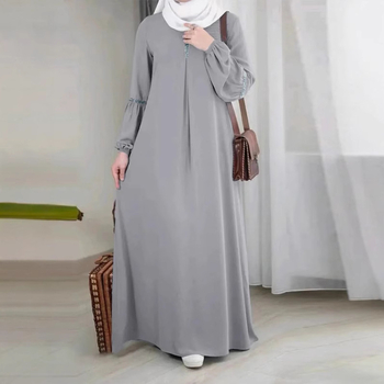 Közel-keleti sutter arab divat hosszú ujjú abaya ruha alkalmi flitteres napruha ruházat