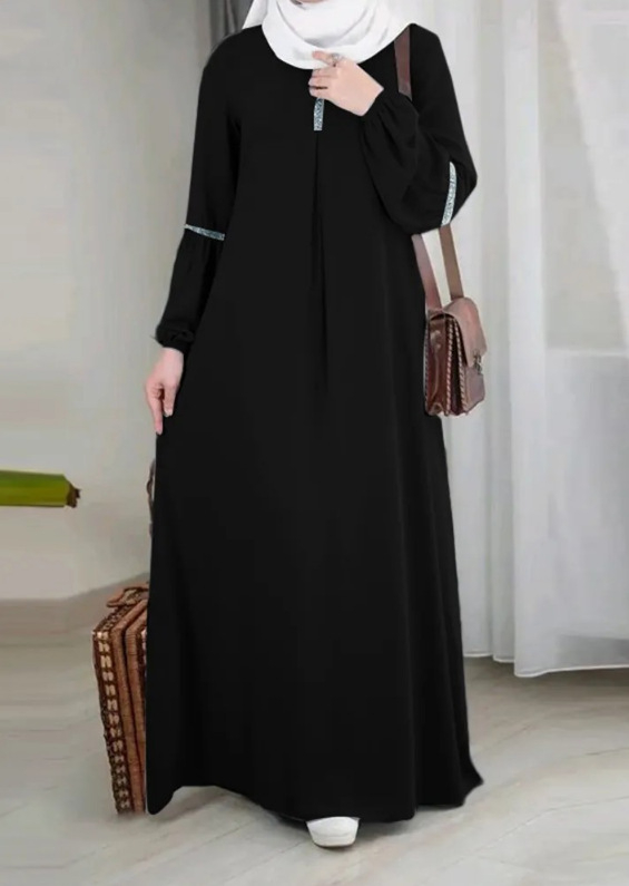 Közel-keleti sutter arab divat hosszú ujjú abaya ruha alkalmi flitteres napruha ruházat