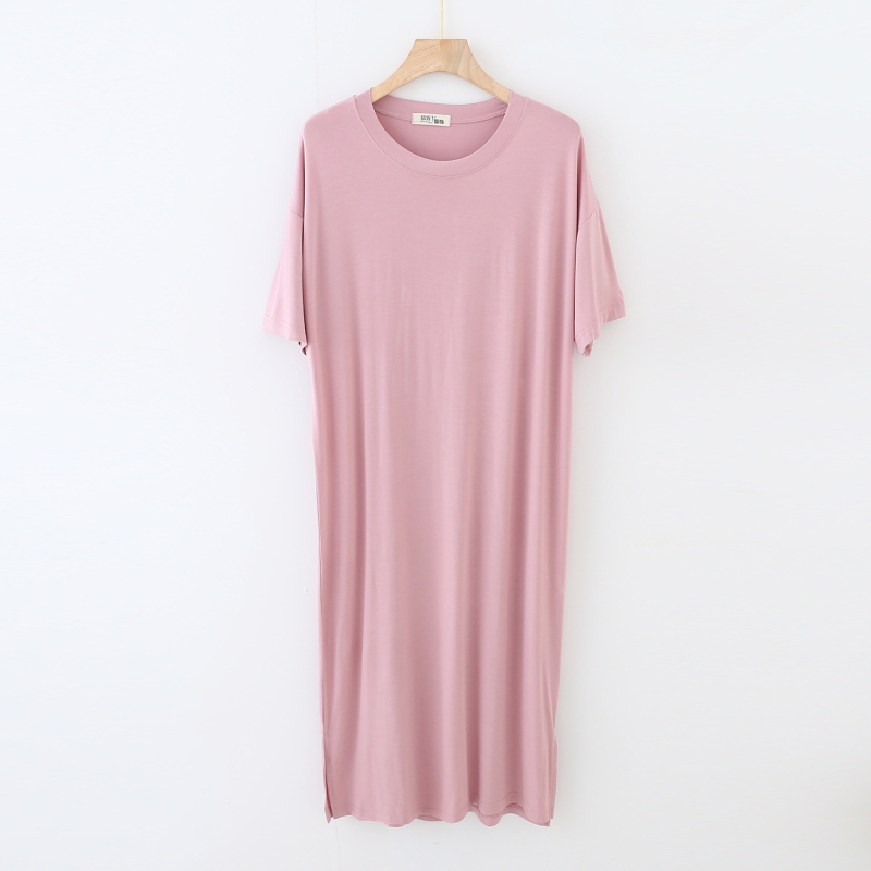 Modális rövid ujjú ruha Női nyári 2022 bő hálóing Kezdőlap Hálóing Hosszú ruha Nagy méretű vékony hálóing