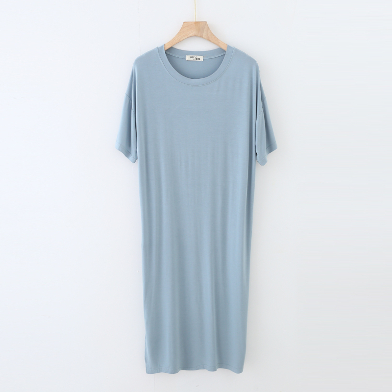 Modális rövid ujjú ruha Női nyári 2022 bő hálóing Kezdőlap Hálóing Hosszú ruha Nagy méretű vékony hálóing