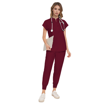 Nianqing ātri žūstošs ērts plāns mazgāšanas apģērbs bezpiedurkņu apkakles ārsta un medmāsas apģērba uzvalks skriešanai matēts uzvalks sievietēm