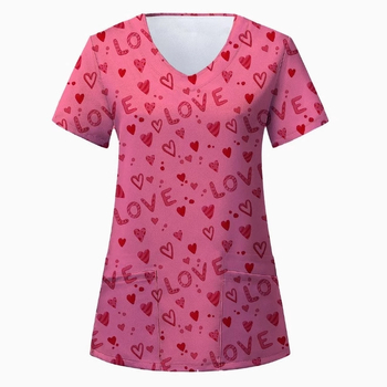 2024-es határokon átnyúló külkereskedelem 3D digitális nyomtatás divatos V-nyakú művészeti stílusú sorozat új ápolói ruhák akciós áron