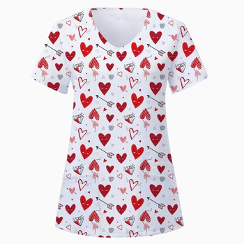 2024-es határokon átnyúló külkereskedelem 3D digitális nyomtatás divatos V-nyakú művészeti stílusú sorozat új ápolói ruhák akciós áron