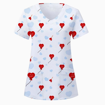 2024-es határokon átnyúló külkereskedelem 3D digitális nyomtatás divatos V-nyakú művészeti stílusú sorozat új ápolói ruhák akciós áron