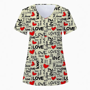 2024-es határokon átnyúló külkereskedelem 3D digitális nyomtatás divatos V-nyakú művészeti stílusú sorozat új ápolói ruhák akciós áron