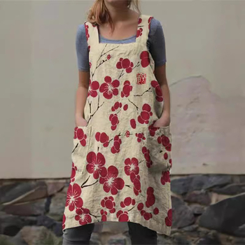 3D digitális nyomtatású retro halművészeti keresztpántos kötény egyszerű divat különböző színekben