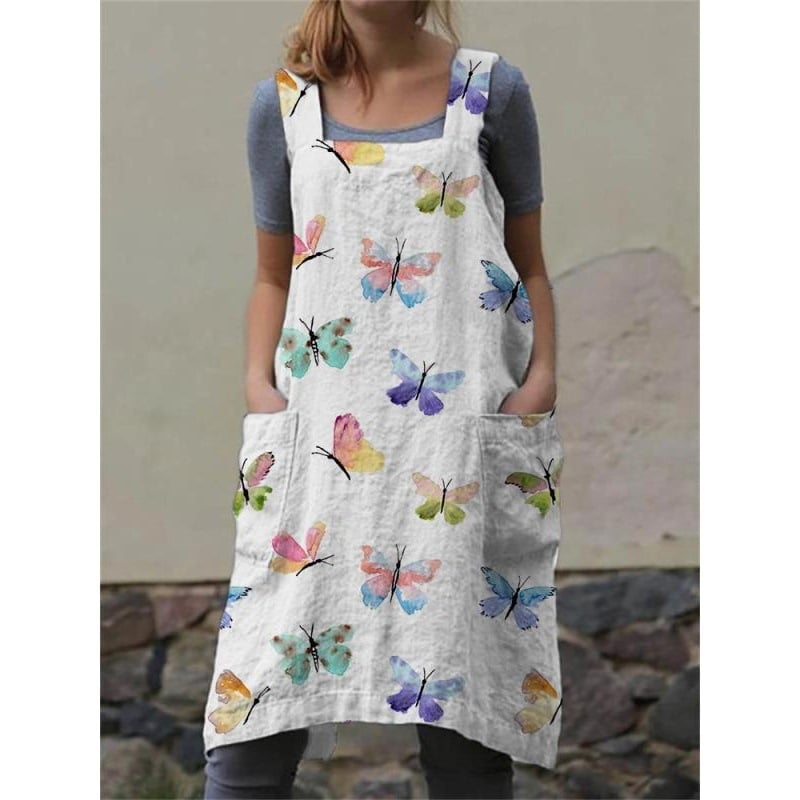 3D digitális nyomtatású retro halművészeti keresztpántos kötény egyszerű divat különböző színekben