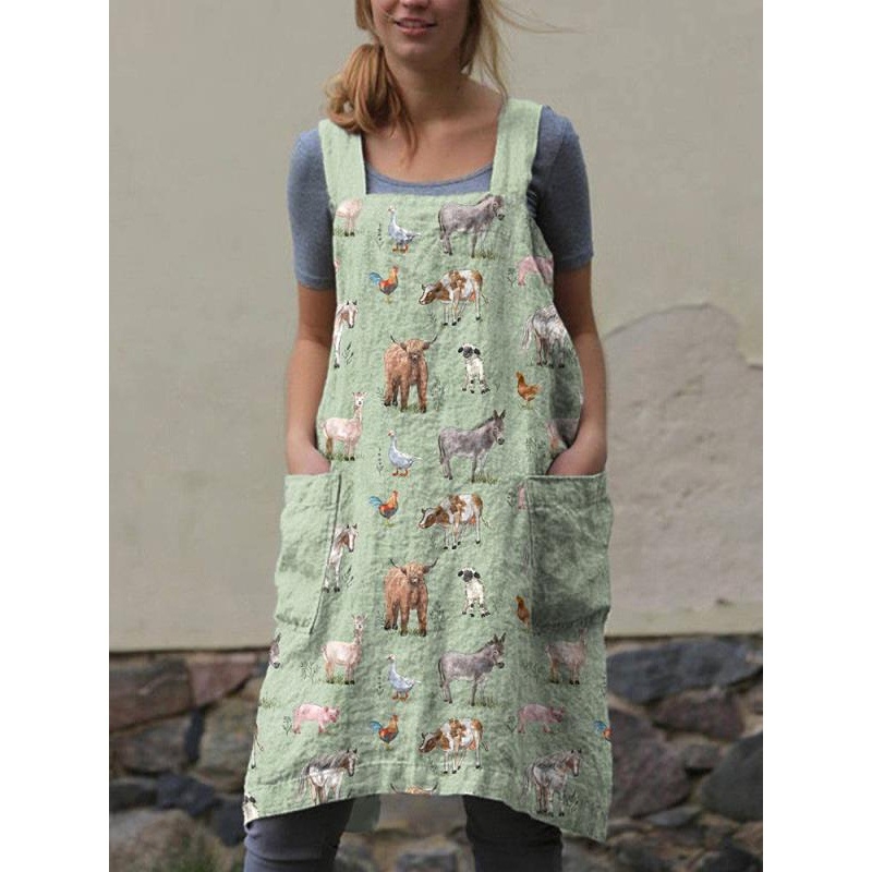 3D digitális nyomtatású retro halművészeti keresztpántos kötény egyszerű divat különböző színekben