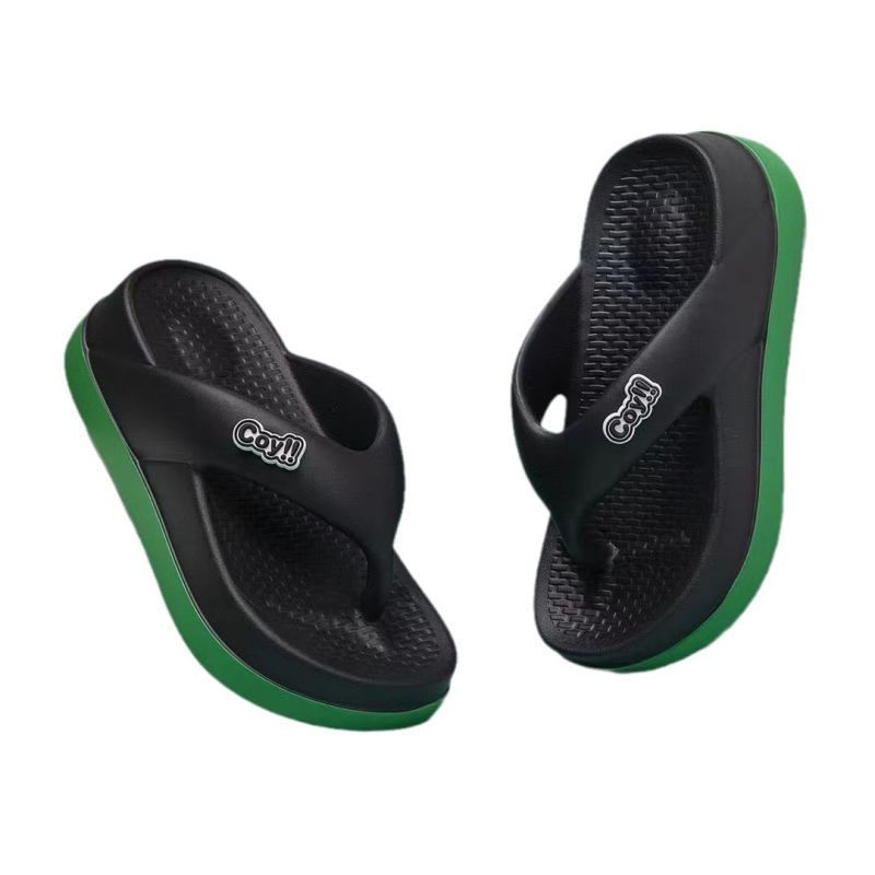 Női papucsok Nyári új külső viselet Vastag talpú strandcipő Csúszásgátló internetes hírességek papucsai Színblokkos szandálok Nagykereskedelem