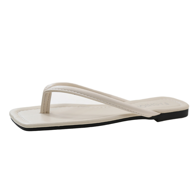 Lapos papucsok, női cipők, 2025-ös nyár, új, niche, plus size, mindenféle felszerelés, felhajtható orrú strandszandálok