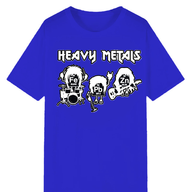 Heavy Metal Kémiai Elemek Periódusos Rendszer Rock Zene Fizika Biológiai Nyomtatás Férfi Póló Retro Férfiaknak és Nőknek
