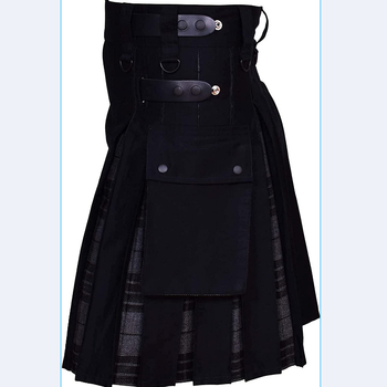 Трансгранична Aliexpress Amazon Европейска и американска най-продавана пролетно-лятна мъжка шотландска празнична пола карирана контрастна плисирана пола