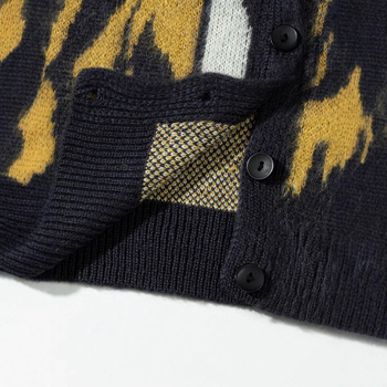 TEMU Xiyin Férfi Kötött Kardigán Mulatolor Színű Pulóver Határokon Átnyúló Mintával