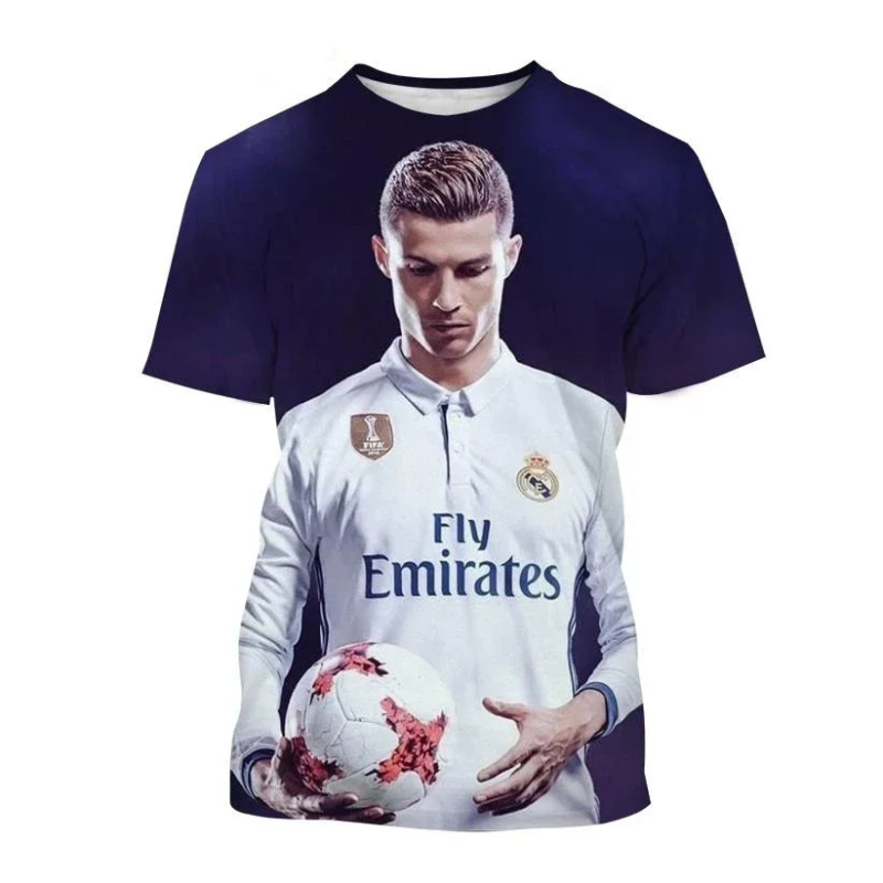 Εξωτερικό εμπόριο χονδρικής καλοκαιρινό μπουφάν 3D ψηφιακή εκτύπωση αναψυχής μόδας με στρογγυλό λαιμό και κοντό μανίκι T-shirt διασυνοριακό μια γενιά μαλλιών