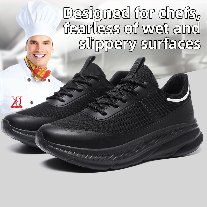 Cezhraničný horúci výpredaj Profesionálna kuchárska obuv Pánska protišmyková, nepremokavá, olejotesná, zápachom odolná Pánska priedušná kuchynská pracovná obuv