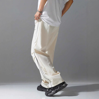 High Street Ejtőernyős Nadrág Férfi 2025 Tavaszi és Nyári Új Amerikai Csíkos Gyorsan Száradó Munkaruházat Sport Hétköznapi Nadrág