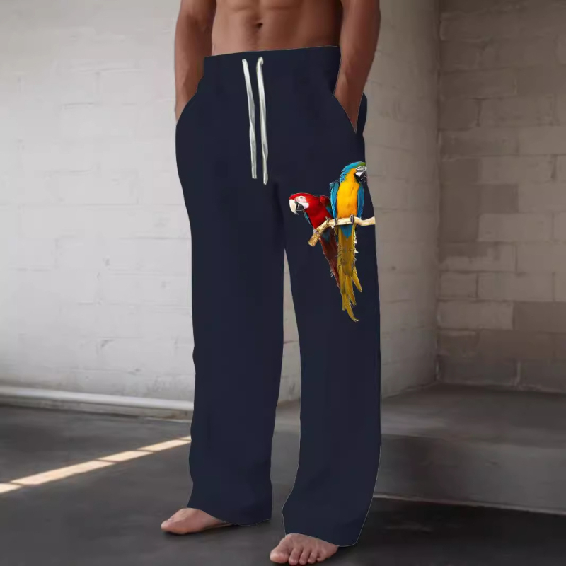 2024-es új, egyszínű, nyomtatott, lezser nadrág, utcai, divatos, széles szárú, hip-hop nadrág