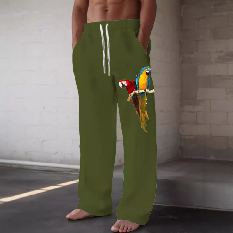 2024-es új, egyszínű, nyomtatott, lezser nadrág, utcai, divatos, széles szárú, hip-hop nadrág