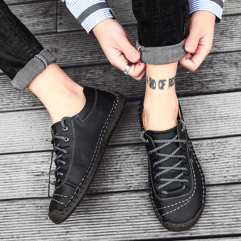 Cross-Border férfi cipők Brit stílusú munkacipők kültéri hétköznapi cipők divatos középmagas szárú Martin csizmák Tods férfi nagykereskedés