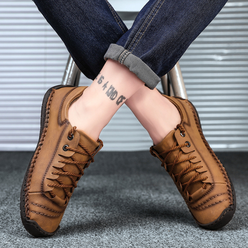 Cross-Border férfi cipők Brit stílusú munkacipők kültéri hétköznapi cipők divatos középmagas szárú Martin csizmák Tods férfi nagykereskedés