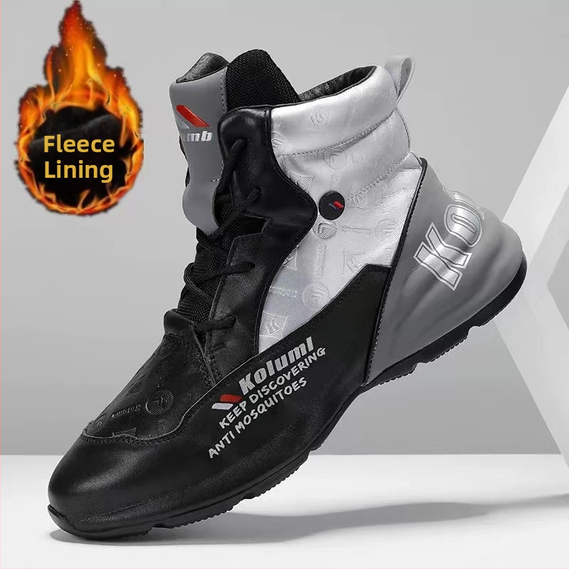 Мъжки обувки есен и зима 2024 нови с полар подплата дебели младежки топли памучни обувки мъжки високи бели маратонки