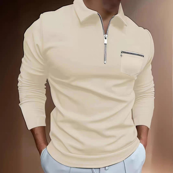 Άνετο, απλό, μακρυμάνικο πόλο μπλουζάκι, Ευρωπαϊκό και Αμερικανικό, για άνδρες, σε φαρδιά, καλοκαιρινά, λεπτά, μονόχρωμα, casual χρώματα από πολυεστερικές ίνες.