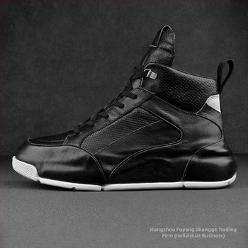 Vīriešu apavi 2025. gada jaunā pavasara īstas ādas universālie apavi vīriešu mīksta zole moderni augstpapēžu sporta ikdienas ādas apavi vīriešiem