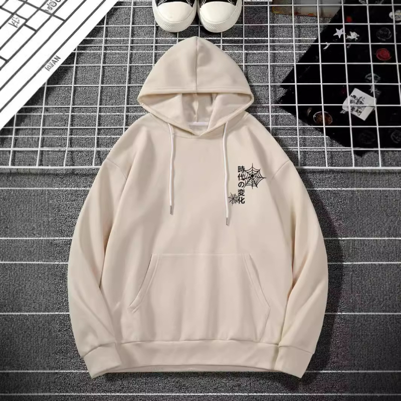 2024 Amazon AliExpress COZYEASE Férfi Y2K mintás kapucnis, túlméretezett retró pulóver