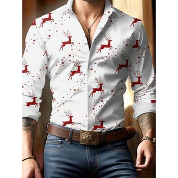 2024 Határokon átnyúló új férfi ing 3D nyomtatással, hosszú ujjú, lezser férfi ing, karcsúsított, divatos ing