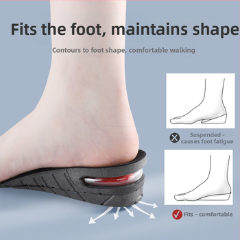 Sisemine kõrgendatud sisetald meestele ja naistele Nähtamatu spordiala pehme põhi Mugav lööke neelav õhkpadi Kõrgendav matt Täispadi Superpehme kõrgendav sisetald