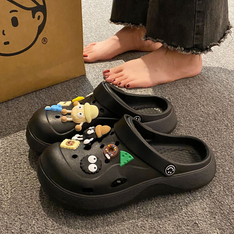 EVA All-Match Lélegző Szandálok és Papucsok Kültéri Alkalmi Divat Strandcipők Papucsok Női Nyári Külső Ruházat Vastag Talpú Lyukas Cipő