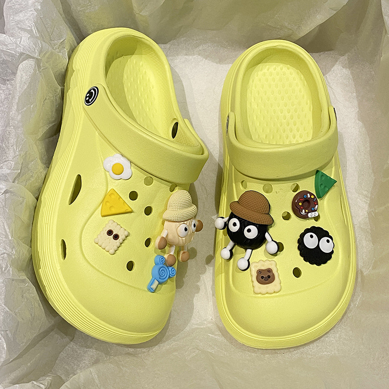 EVA All-Match Lélegző Szandálok és Papucsok Kültéri Alkalmi Divat Strandcipők Papucsok Női Nyári Külső Ruházat Vastag Talpú Lyukas Cipő