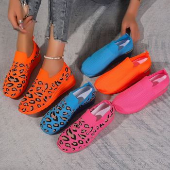 Pantofi de damă de mărime plus pentru comerț exterior 2024 primăvara și toamna noi cu cap rotund, pantofi de damă la modă, pantofi sport casual cu plasă țesută