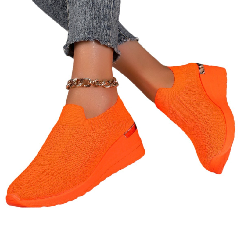 Pantofi de damă de mărime plus pentru comerț exterior 2024 primăvara și toamna noi cu cap rotund, pantofi de damă la modă, pantofi sport casual cu plasă țesută