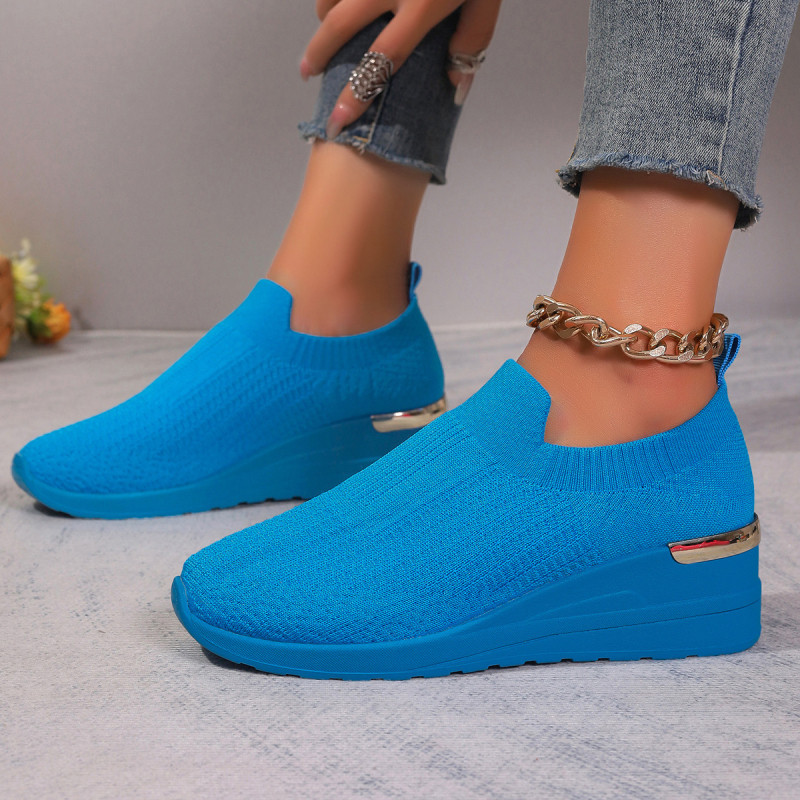 Pantofi de damă de mărime plus pentru comerț exterior 2024 primăvara și toamna noi cu cap rotund, pantofi de damă la modă, pantofi sport casual cu plasă țesută