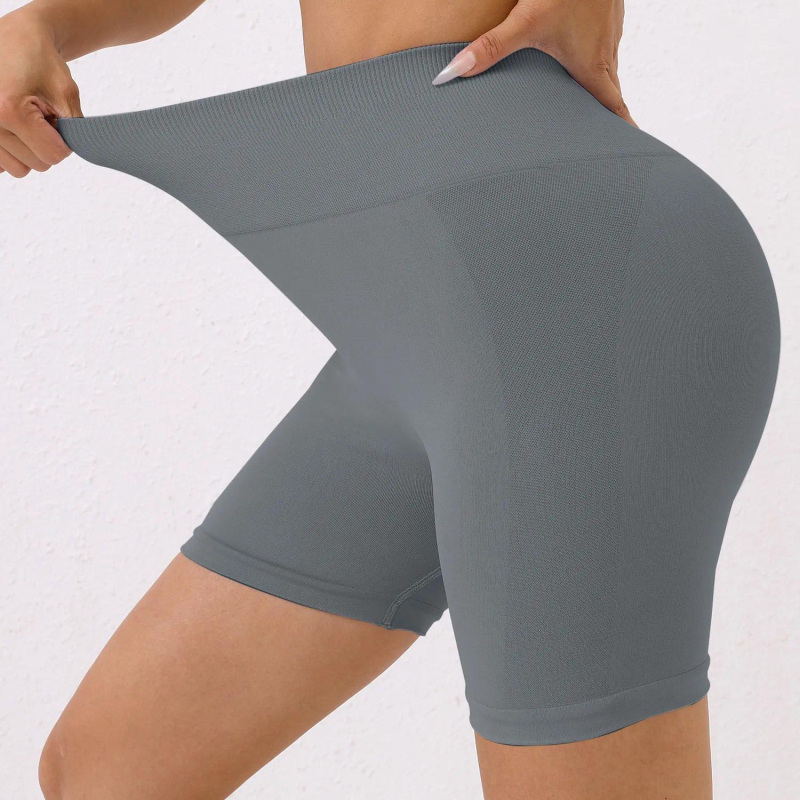 Sporta skriešanas jogas fitnesa trīs ceturtdaļu bikses, trīs slāņu pieguļošas, augstas jostasvietas tievēšanas un gurnu pacelšanas vienkāršas jogas bikses, augstas elastības tievēšanas