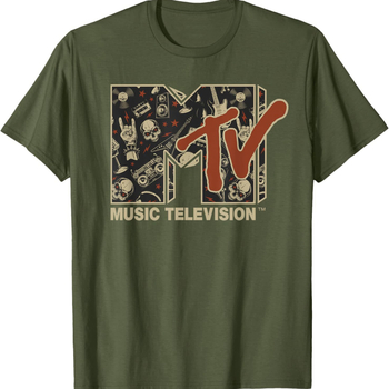 Mtv Rock N Roll Zene Kemény Heavy Metal Koponya Gitár Vintage