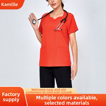 Stomatoloģiskās slimnīcas ārsta uniforma ar īsām piedurknēm, daudzkrāsains, pēc izvēles ķirurģiskais apģērbs, elastīgs, ātri žūstošs medmāsas apģērbs vairumtirdzniecībā.