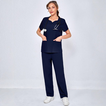 Stomatoloģiskās slimnīcas ārsta uniforma ar īsām piedurknēm, daudzkrāsains, pēc izvēles ķirurģiskais apģērbs, elastīgs, ātri žūstošs medmāsas apģērbs vairumtirdzniecībā.