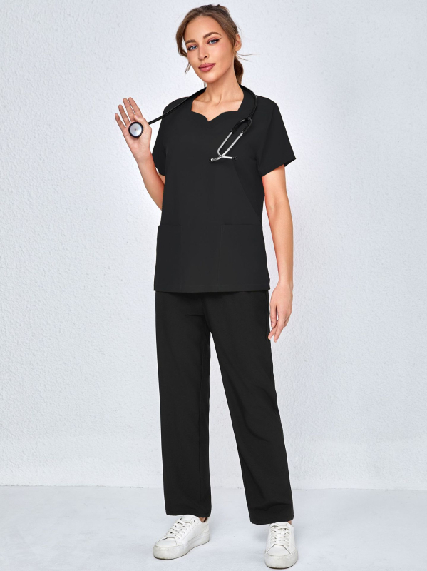 Stomatoloģiskās slimnīcas ārsta uniforma ar īsām piedurknēm, daudzkrāsains, pēc izvēles ķirurģiskais apģērbs, elastīgs, ātri žūstošs medmāsas apģērbs vairumtirdzniecībā.