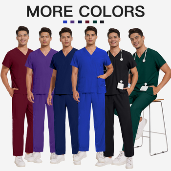 Meeste ja naiste samad elastsed kiiresti kuivavad õhukesed lihtsad sirged püksid ilusalongi hambakliiniku tööriided käsitsi pestavad riided