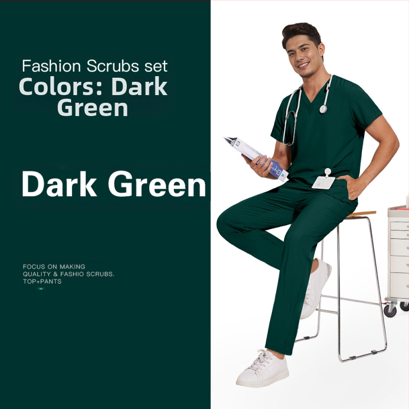 Meeste ja naiste samad elastsed kiiresti kuivavad õhukesed lihtsad sirged püksid ilusalongi hambakliiniku tööriided käsitsi pestavad riided