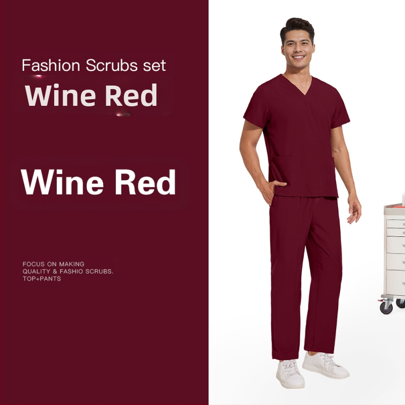 Meeste ja naiste samad elastsed kiiresti kuivavad õhukesed lihtsad sirged püksid ilusalongi hambakliiniku tööriided käsitsi pestavad riided