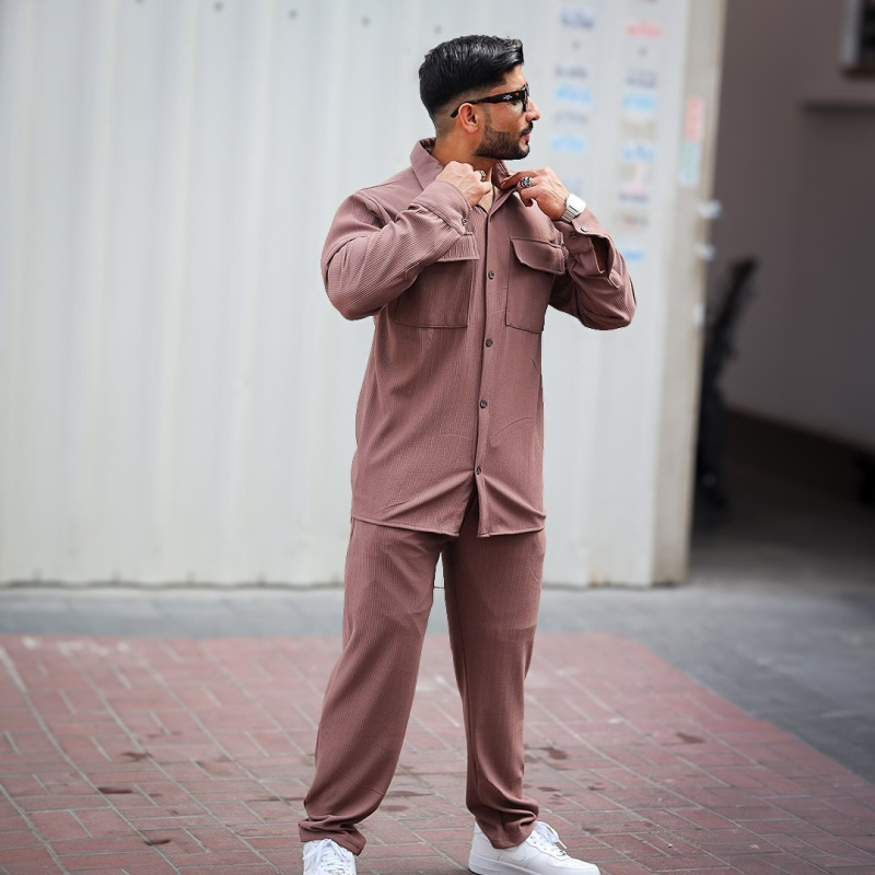 Meeste rõivakaubandus Amazoni tipptasemel meeste pikkade varrukatega särk, rinnanõelaga nööpidega mitmekülgne särk