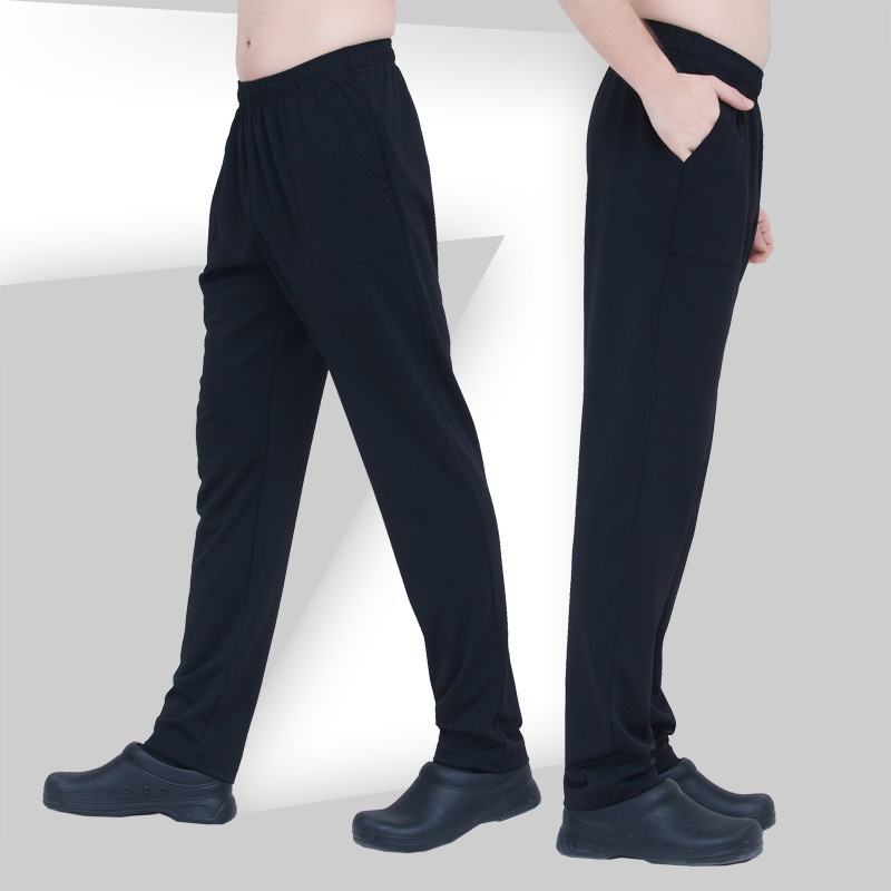 Viesnīcas numura apkalpotāja kombinezona bikses, elastīga jostasvieta, taisnas bikses, īpašuma uzkopšanas bikses, sieviešu ēdināšanas bikses