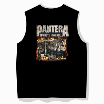 Férfi derékpántos póló, határokon átnyúló Pantera Pandora Rock Diablo Retro Classic Album Surrounding