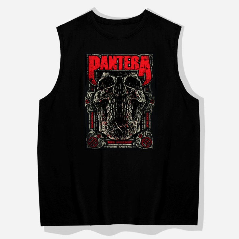 Férfi derékpántos póló, határokon átnyúló Pantera Pandora Rock Diablo Retro Classic Album Surrounding